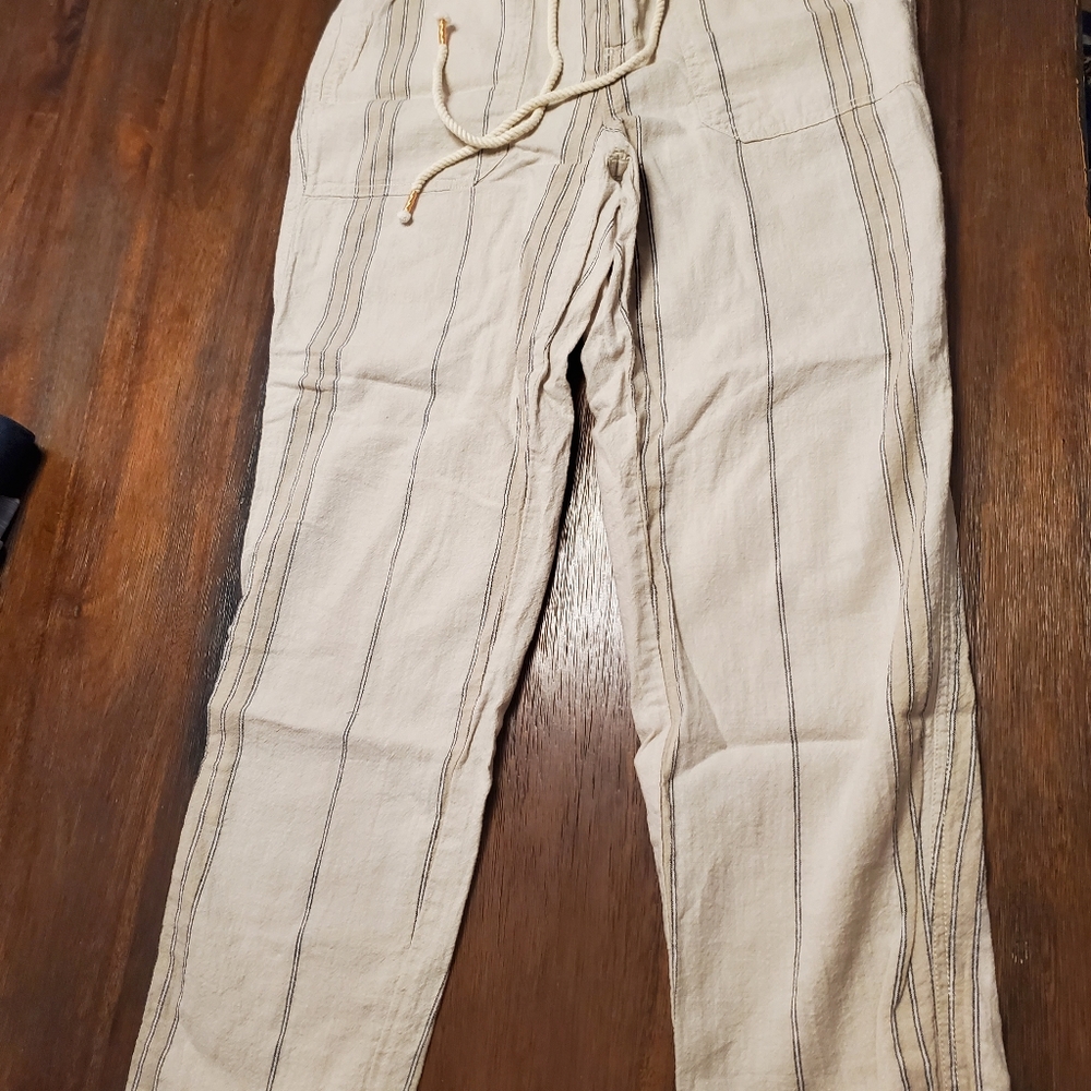 Anthropologie linen blend pants S
